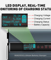 NOEIFEVO 2-10A Strom 42V-88,2V Spannung Einstellbar Li-Ion LiFePO4 Lithium-Ladegerät Für 36V 48V 60V 72V 74V Batterie（2025 Aktualisierte Version）