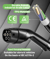 NOEIFEVO Type 2 3.5 kW EV Charger, Mobile EV Charging Cable with Schuko Plug, 5M/10M Charging Cable, Rainproof, Suitable for Outdoor Use