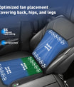 NOEIFEVO Funda de Asiento Refrigerante para Auto, Almohadilla Refrigerante de Verano con 20 Ventiladores, Masaje, Ventilación, Funda de Asiento con Ventiladores, 12V/24V Funda de Asiento Frontal para Auto (Negra, 1 Unidad)