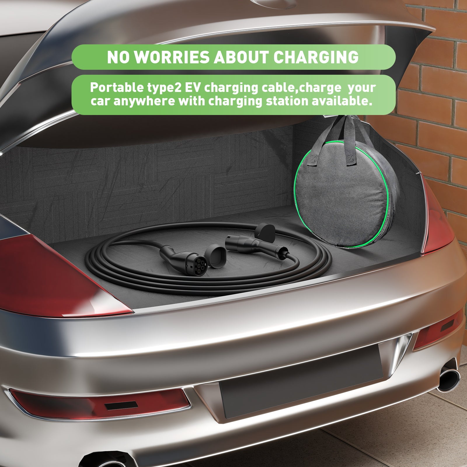 Noeifevo Type 2 Charging Cable for Electric Vehicles – 22kW 32A / 11kW 16A / 7kW 32A High-Power Fast Charging Cable