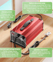 Noeifevo 73V 25A LiFePO4-batterioplader til 64V (60V) 20S LiFePO4-litiumbatteri, til RVS-båd-golfvogn-hjemmeenergilagringssystemer