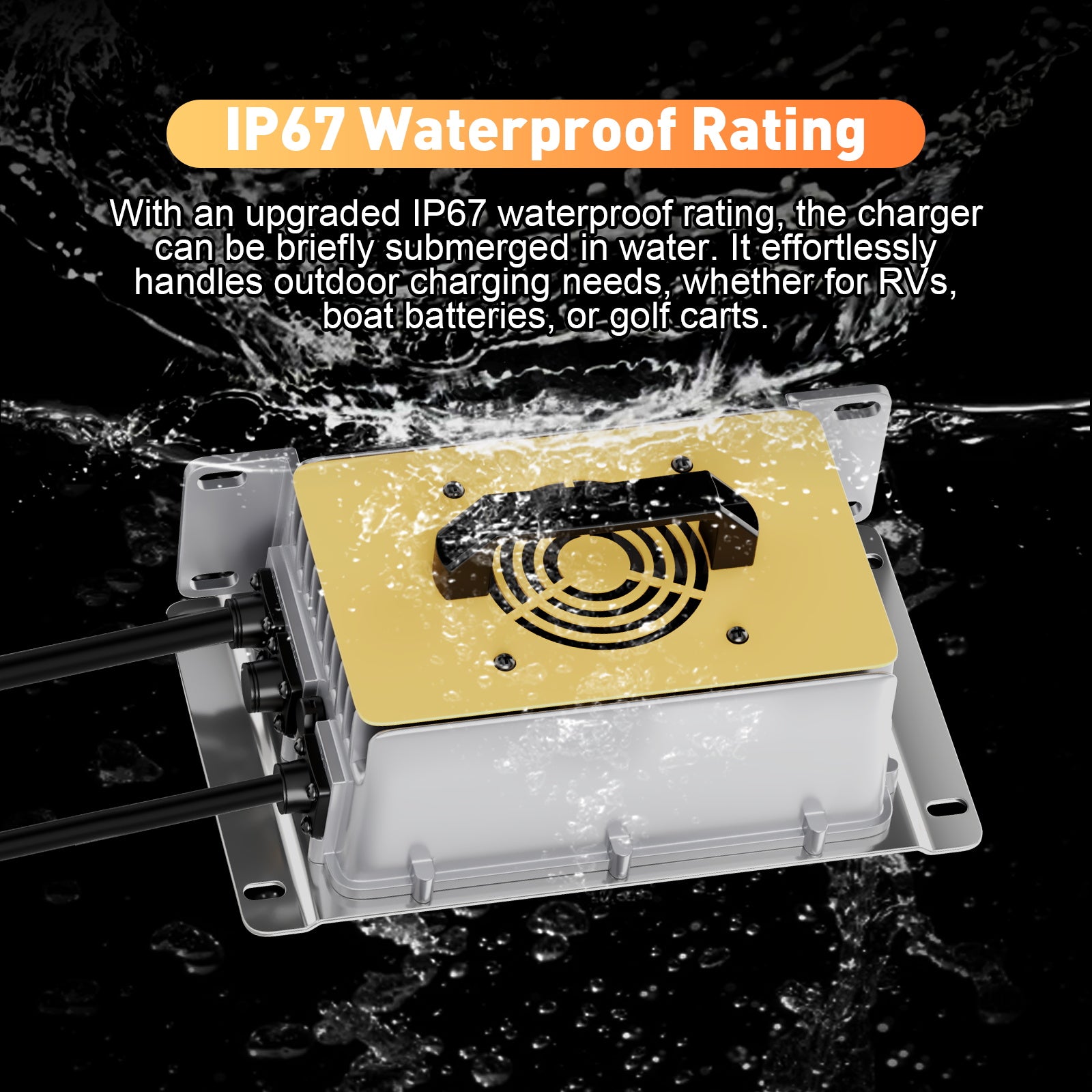 NOEIFEVO 29.2V 50A Fast Charger for 24V, 25.6V Lithium LiFePO4 Battery, waterproof, 0V BMS Activation