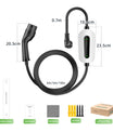 NOEIFEVO F095 Type 2 to Schuko EV Charging Cable for Electric Vehicles, 3.5KW, Adjustable Current from 6A to 16A, 3m/5m/10m