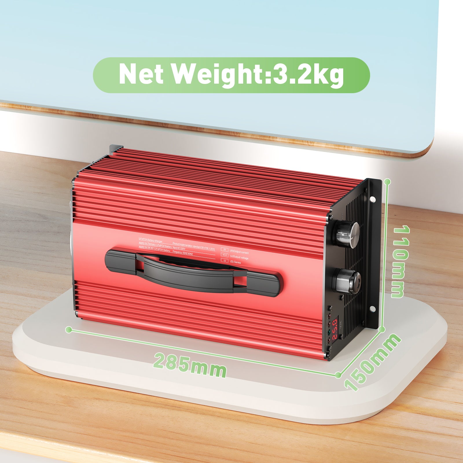 Noeifevo 73V 25A LiFePO4-batterioplader til 64V (60V) 20S LiFePO4-litiumbatteri, til RVS-båd-golfvogn-hjemmeenergilagringssystemer