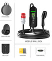 NOEIFEVO Typ2 Mobile Wallbox/Ladestation 11 kW 3-Phasen, 6-16 A Einstellbarer Ladestrom, 1-12 Stunden Verzögerungs-Ladung, CEE 16A auf Typ2 Tragbarer EV-Ladegerät mit 5m Ladekabel, Für alle Typ2 EV & PHEV