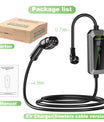 NOEIFEVO Type 2 3.5 kW EV Charger, Mobile EV Charging Cable with Schuko Plug, 5M/10M Charging Cable, Rainproof, Suitable for Outdoor Use