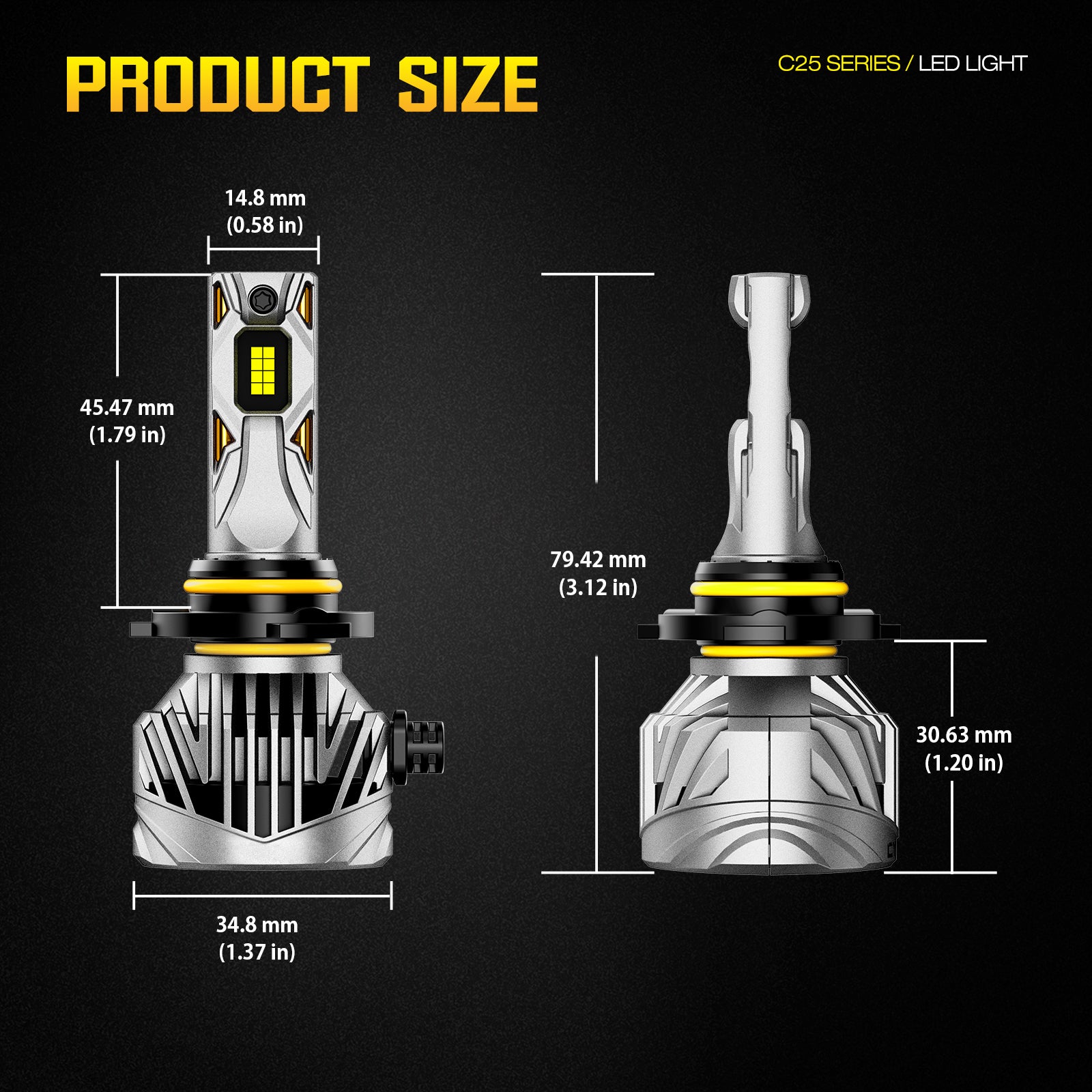 NOEIFEVO 9005 9006 Auto Scheinwerferlampe, 30.000 Lumen, 130W, 6500K Weiß, IP68 Wasserdicht, 100.000 Stunden Lebensdauer, Abblend- und Fernlicht