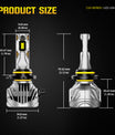 NOEIFEVO 9005 9006 Auto Scheinwerferlampe, 30.000 Lumen, 130W, 6500K Weiß, IP68 Wasserdicht, 100.000 Stunden Lebensdauer, Abblend- und Fernlicht