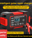 Autobatterie-Ladegerät 12V 6A, Impuls-Reparatur-Ladegerät mit LCD-Touchscreen, für alle 12V Blei-Säure-Batterien und Startbatterien