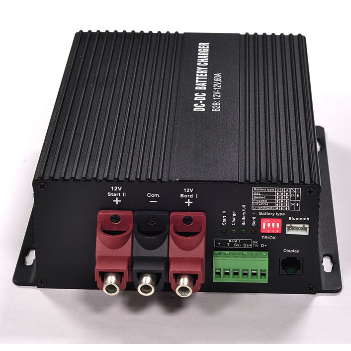 NOEIFEVO 12V 60A DC-DC Charger-Booster for RVs, Campers, and Boats – Compatible with LiFePO4, Lithium, Lead-Acid (AGM/GEL) Batteries, Supports Bluetooth