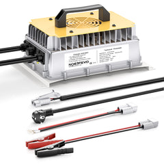 NOEIFEVO 58.4V 50A LiFePO4 Battery Charger for 51.2V (48V) 16S LiFePO4 Battery, waterproof, activated at 0V BMS