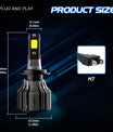 2 kpl 72W 10000LM Lumen Auton Ajovalopurkaus, H1 H3 H7 H11 880 881 9005 9006 9012 H4 H13 9004 9007 LED Lamppu