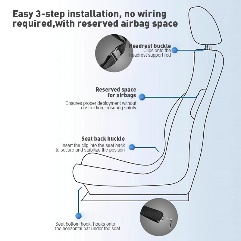 NOEIFEVO Funda de Asiento Refrigerante para Auto, Almohadilla Refrigerante de Verano con 20 Ventiladores, Masaje, Ventilación, Funda de Asiento con Ventiladores, 12V/24V Funda de Asiento Frontal para Auto (Negra, 1 Unidad)