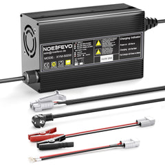 Noeifevo 14.6V 20A LiFePO4 Battery Charger for 12V 12.8V LiFePO4 Lithium Batteries, 0V BMS Activation, Auto Shut-Off, Aluminum Alloy Housing