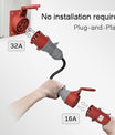 Adattatore CEE da spina 32A a presa 16A, adattatore trifase 400V per 11KW  EV da caricabatterie