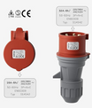 Adattatore CEE da spina 32A a presa 16A, adattatore trifase 400V per 11KW  EV da caricabatterie