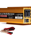 Inverter 12 V til 220 V, ren sinusbølge, 1600W 2200W 3000W, inverter, EU-ladeuttak med LED-indikator