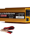 Inverter 12 V til 220 V, ren sinusbølge, 1600W 2200W 3000W, inverter, EU-ladeuttak med LED-indikator