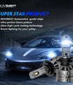 2 Stück 60W 13000 Lumen Auto Scheinwerferlampe,  H7 H11 9005 9006 H4 LED Lampe
