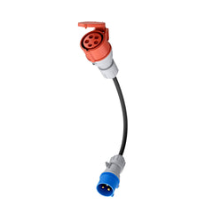 CEE 16A 3-faset stikdåse til CEE blå 16A 1-faset stikadapter, EV-opladeradapter til 11KW EV-oplader