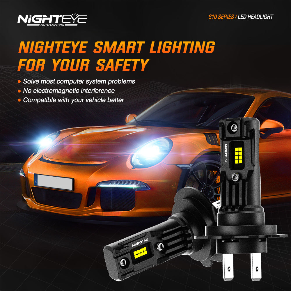 2 Stück 80W 22000LM Lumen Auto Scheinwerferlampe, H7 H11 9005 9006 H4 LED Lampe