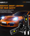 2 Stück 80W 22000LM Lumen Auto Scheinwerferlampe, H7 H11 9005 9006 H4 LED Lampe