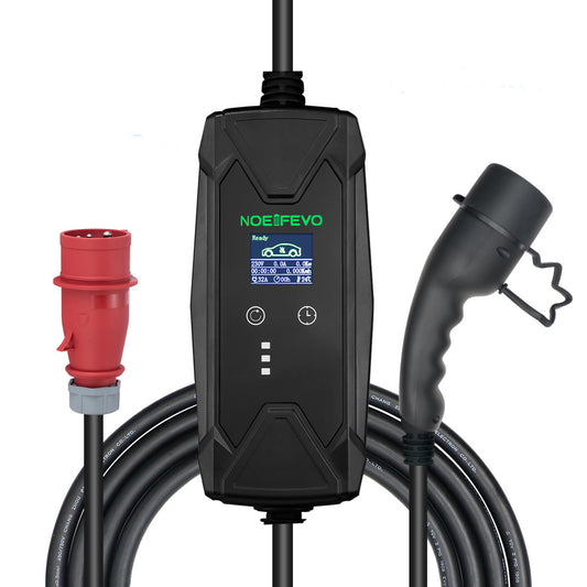 22KW 32A 3-Phase Type 2 EV Wallbox with 10 Meter Cable, Fast Charger for Electric Vehicles, CEE 32A Plug