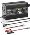 Noeifevo 29,2V 15A LiFePO4 batterioplader til 24V 25,6V lithiumbatteri, 0V BMS aktivering, automatisk nedlukning med fuld beskyttelse
