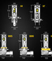 NOEIFEVO H7 H11 H4 9005 9006 Hovedlyspærer, 80W 12V, 6500K Hvit, Høy- og Lavstråle, 2 Stykker Bil Lamper
