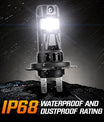2 יחידות נורת פנס רכב 70W 20000LM לומן, H7 H11 9005 9006 H4 נורת LED