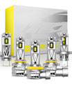 NOEIFEVO H7 H11 H4 9005 9006 Hovedlyspærer, 80W 12V, 6500K Hvit, Høy- og Lavstråle, 2 Stykker Bil Lamper