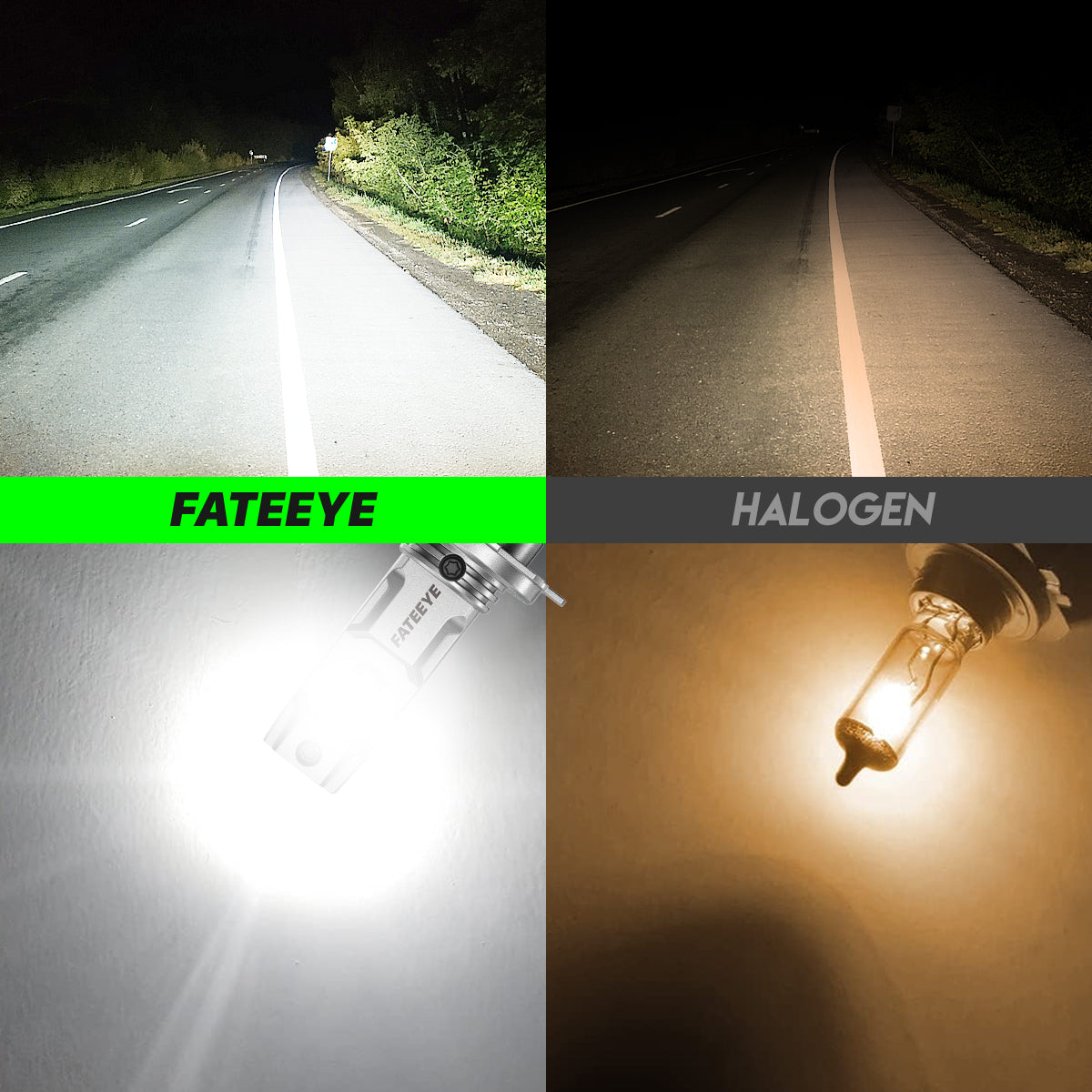 2 Stück 50W 10000 Lumen Auto Scheinwerferlampe, H7 LED Lampe