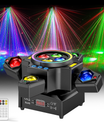 120W Bühnenlicht 4-in-1 RGBW Moving Head Lichteffekt Laserlicht Scheinwerfer Partylicht mit Fernbedienung für Disco, DJ, Bar, Geburtstagsfeier