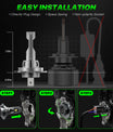 2 Stück 72W 16000LM Lumen Auto Scheinwerferlampe,  H7 H11 9006 9005  LED Lampe