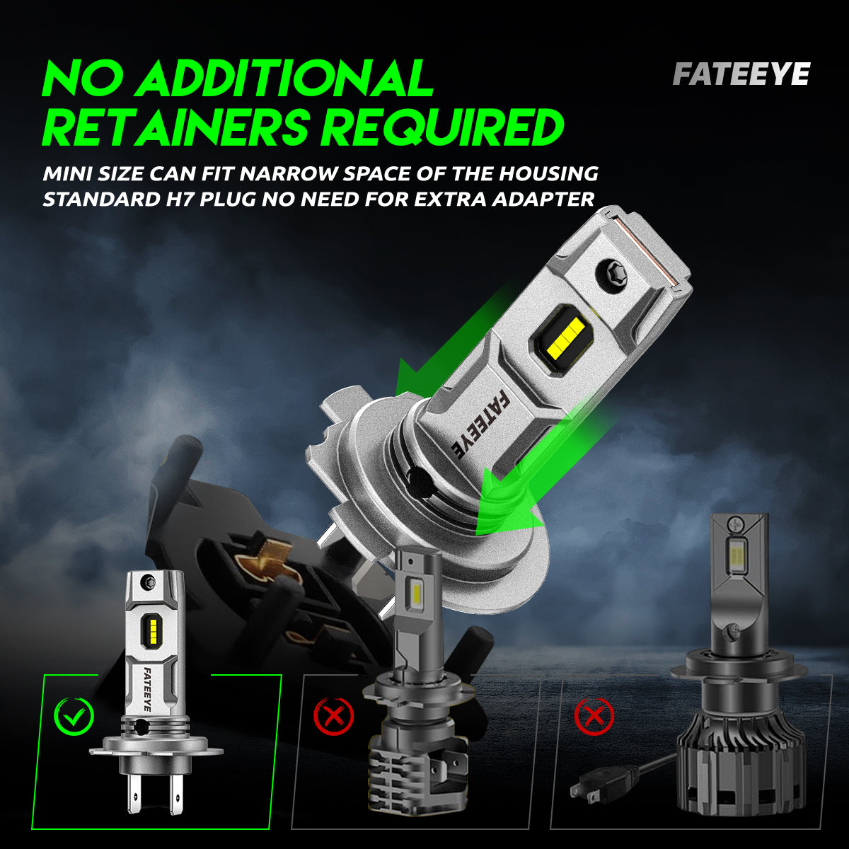 2 Stück 50W 10000 Lumen Auto Scheinwerferlampe, H7 LED Lampe