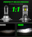 2 Stück 72W 16000LM Lumen Auto Scheinwerferlampe,  H7 H11 9006 9005  LED Lampe