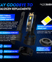 2 Stück 60W 13000 Lumen Auto Scheinwerferlampe,  H7 H11 9005 9006 H4 LED Lampe