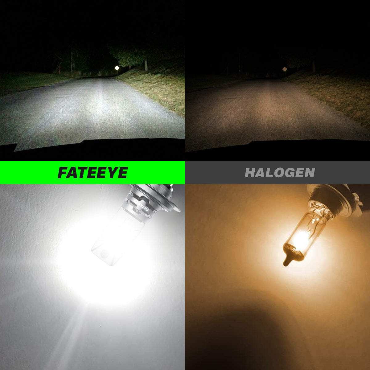 2 Stück 60W 12000LM Lumen Auto Scheinwerferlampe, H7 LED Lampe