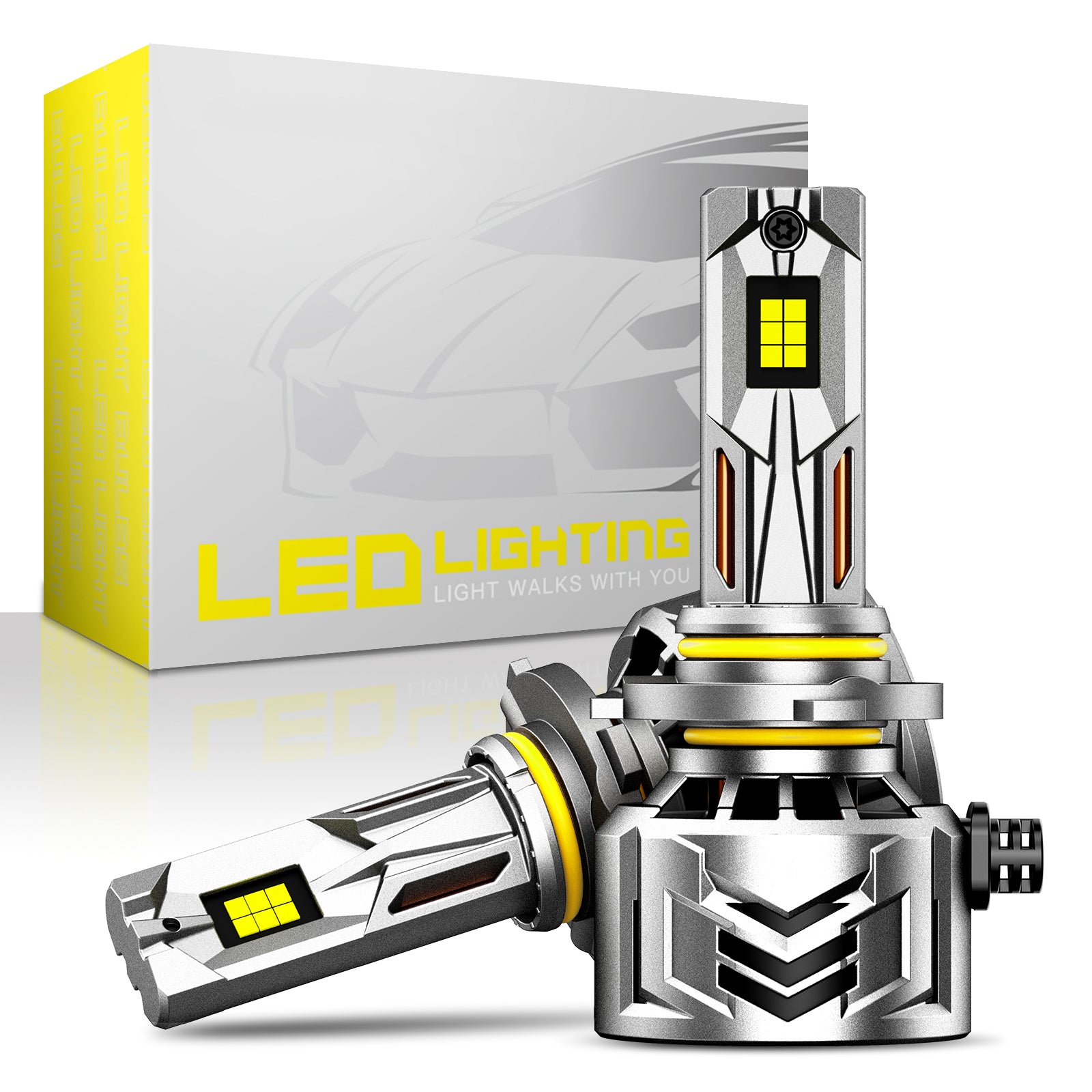 NOEIFEVO 9005 9006 LED-Scheinwerfer, 60.000 Lumen, 240W, 6500K Weiß, IP68 Wasserdicht, 100.000 Stunden Lebensdauer, Abblend- und Fernlicht