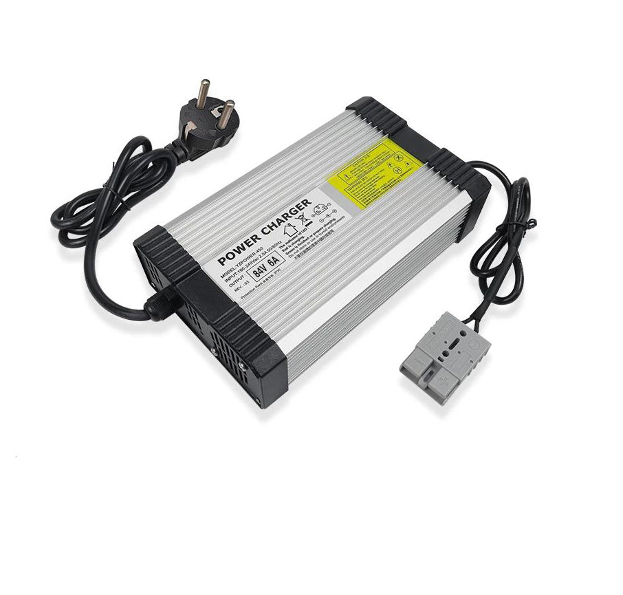 מטען סוללת ליתיום NOEIFEVO 84V 6A עבור אופניים אלקטרוניים 20S 72V, טעינה מהירה עם מאווררים, XLR / XT60 / GX-16/3P LP-16
