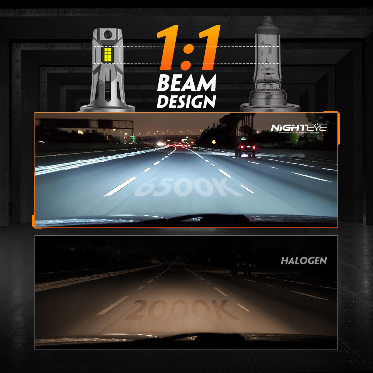 2 pezzi 60W 12000 Lumen Lampada Fari Auto, Lampada LED H7