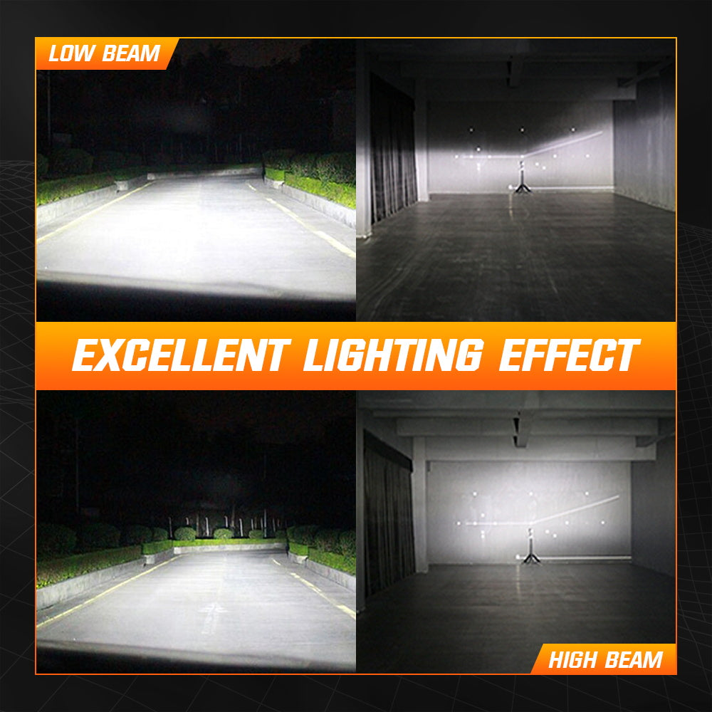 2 Stück 80W 22000LM Lumen Auto Scheinwerferlampe, H7 H11 9005 9006 H4 LED Lampe