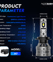 2 Stück 60W 13000 Lumen Auto Scheinwerferlampe,  H7 H11 9005 9006 H4 LED Lampe