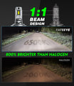 2 Stück 60W 12000LM Lumen Auto Scheinwerferlampe, H7 LED Lampe