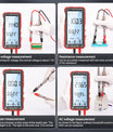 681 Digital multimeter, multifunktionellt mätinstrument, uppladdningsbar, AC/DC-spänning, beröringsfri spänningstestare, LCD-skärm, strömtång