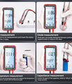 681 Digital multimeter, multifunktionellt mätinstrument, uppladdningsbar, AC/DC-spänning, beröringsfri spänningstestare, LCD-skärm, strömtång