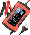 12V 6A Auto-Motorrad-Batterie-Ladegerät, Intelligentes Multifunktions-Reparatur-Batterie-Ladegerät mit Temperatur-Erkennung für Blei-Säure-AGM-Gel-Tiefzyklus-Batterien