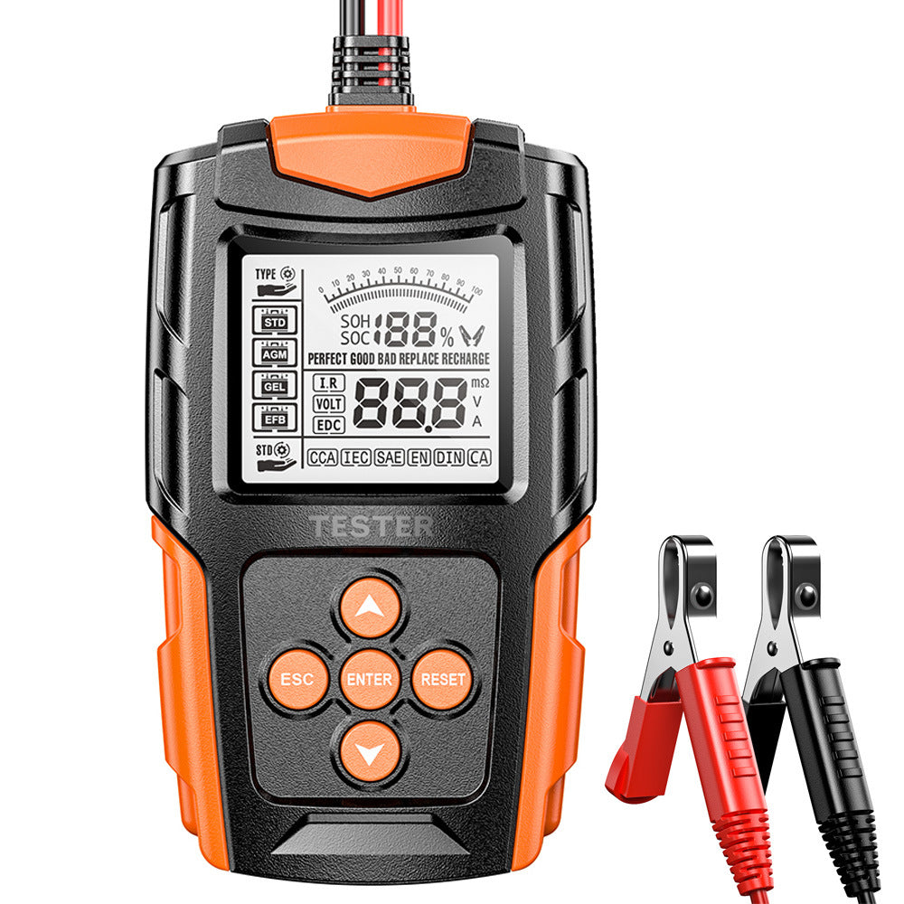 NOEIFEVO Bilbatteritester 12V 24V Belastningstester, CCA Bilbatteri Tester Generator Tester til Køretøjer Digital Bilbatterianalysator Opladerkurbelsystem Tester til Personbiler-Lastebiler ATV Bil Båd.