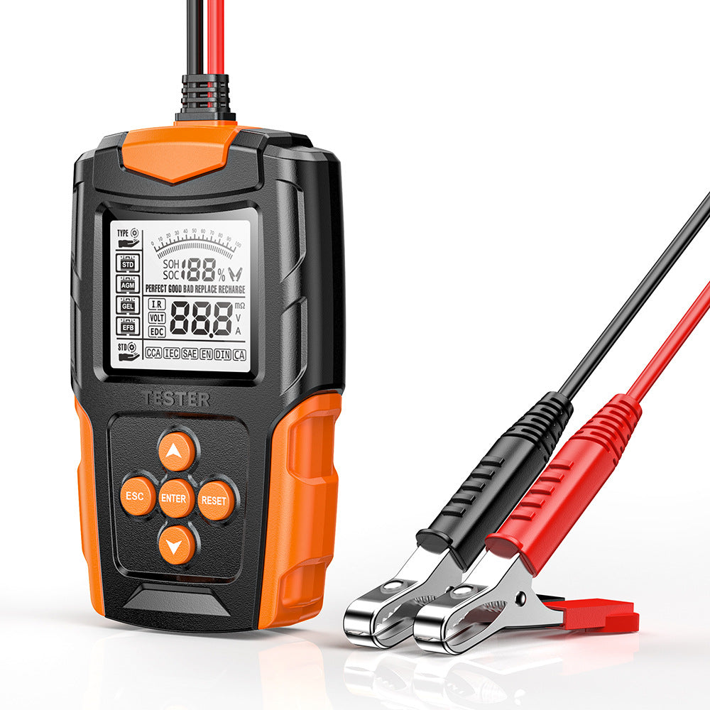 NOEIFEVO Bilbatteritester 12V 24V Belastningstester, CCA Bilbatteri Tester Generator Tester til Køretøjer Digital Bilbatterianalysator Opladerkurbelsystem Tester til Personbiler-Lastebiler ATV Bil Båd.