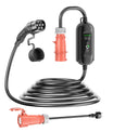 Noeifevo 11KW bilbatterilader, Type2 til CEE16A EV-lader med husholdningsadapter, 5m/10/15m